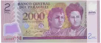 Paraguay, 2000 Guaranies 2011, plastová, P.228c