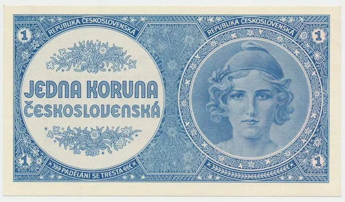 Československo, 1 Koruna b.d. (1946), nevydaná, neperforovaná, Hej.N5