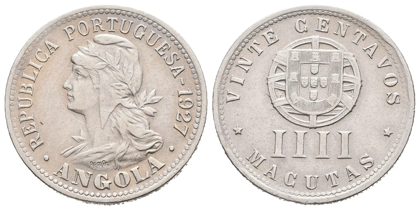Portugalská Angola, 20 Centavos 1927