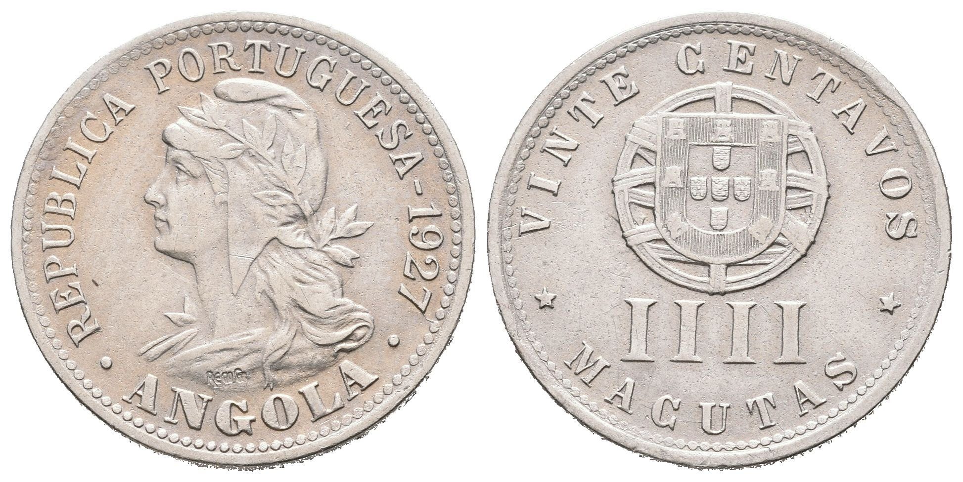 Portugalská Angola, 20 Centavos 1927