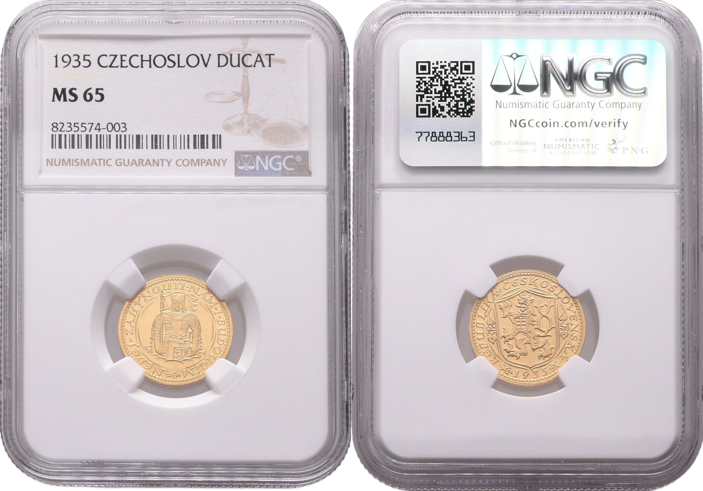 Dukát 1935, NGC MS 65