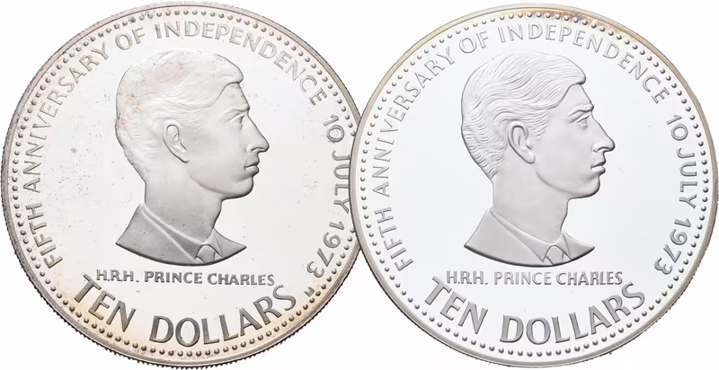 Bahamy, Sada mincí 10 Dollars 1978 - 5. výročí nezávislosti