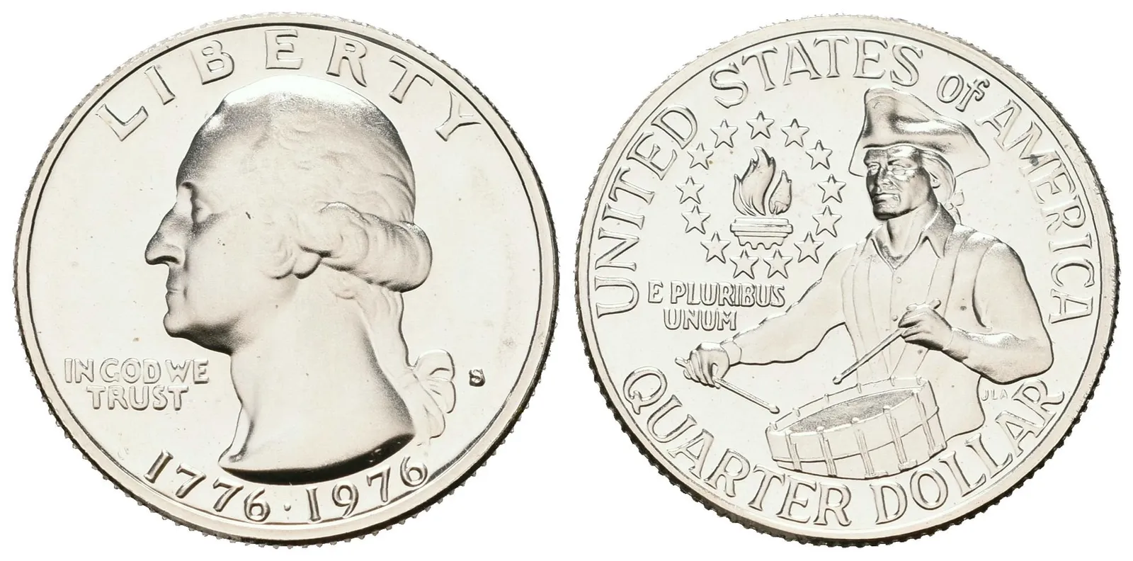 USA, 1/4 Dollar 1976 S - George Washington, 200. výročí nezávislosti, PROOF