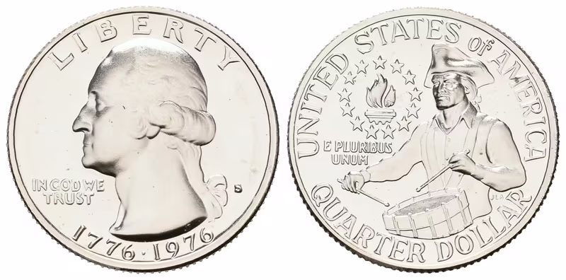 USA, 1/4 Dollar 1976 S - George Washington, 200. výročí nezávislosti, PROOF