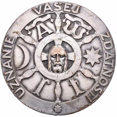 AE Medaile 1924 (Machala) - Hospodářská a průmyslová výstava. Postř. bronz 51 mm,