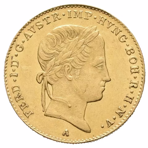 Dukát 1848 A, velmi pěkná zachovalost, lesk na Rv.,