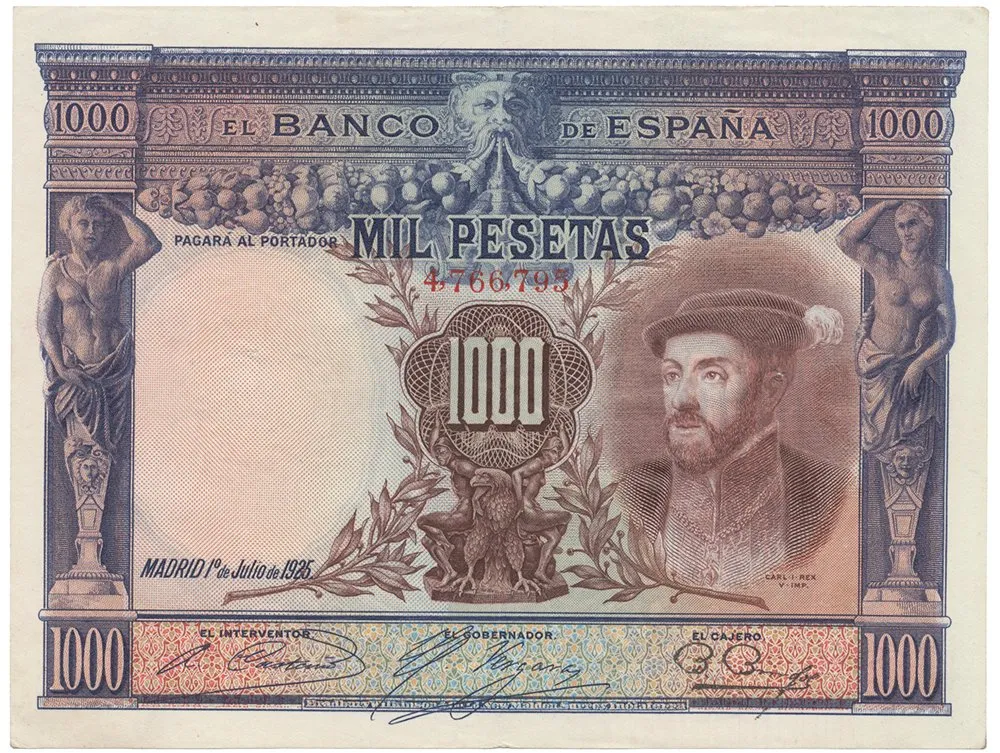 Španělsko, 1000 Pesetas 1925, P.70c