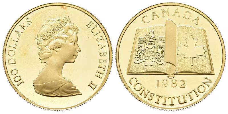 Kanada, 100 Dollars 1982 - New Constitution