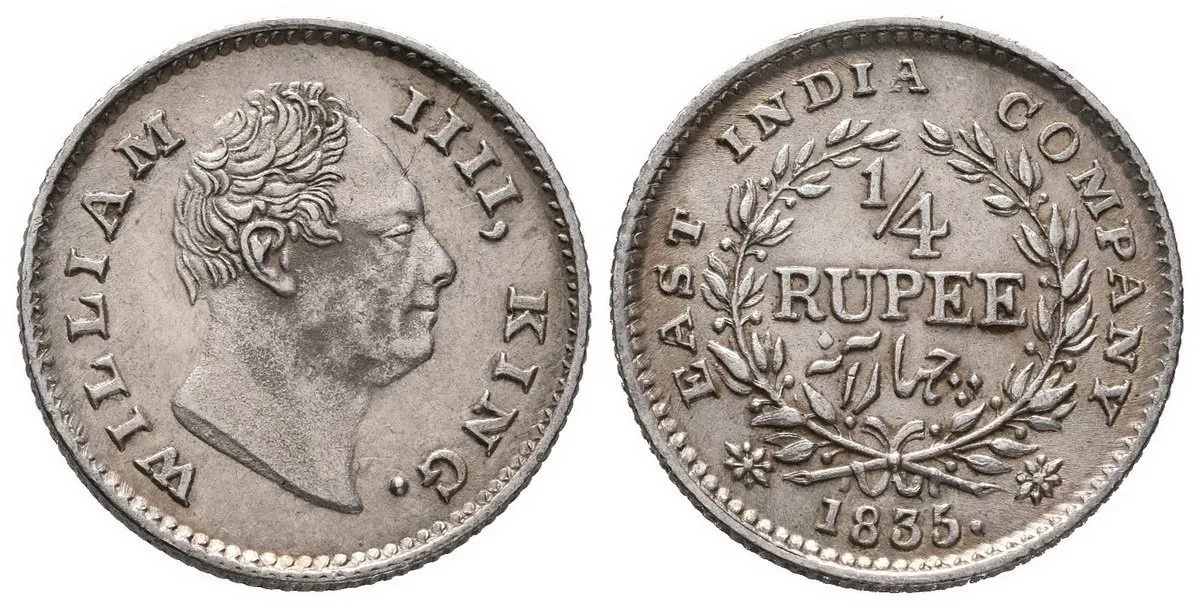 Indie - Východoindická společnost, William IV., 1830 - 1837 — 1
