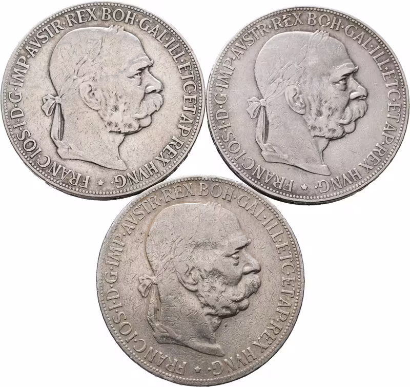 5 Koruna 1900 - lot 3 ks