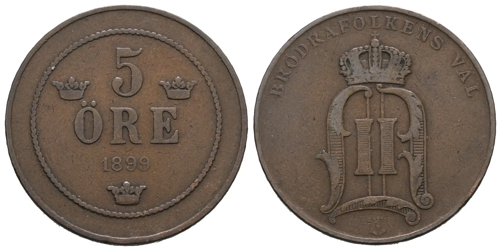 Švédsko, 5 Öre 1899