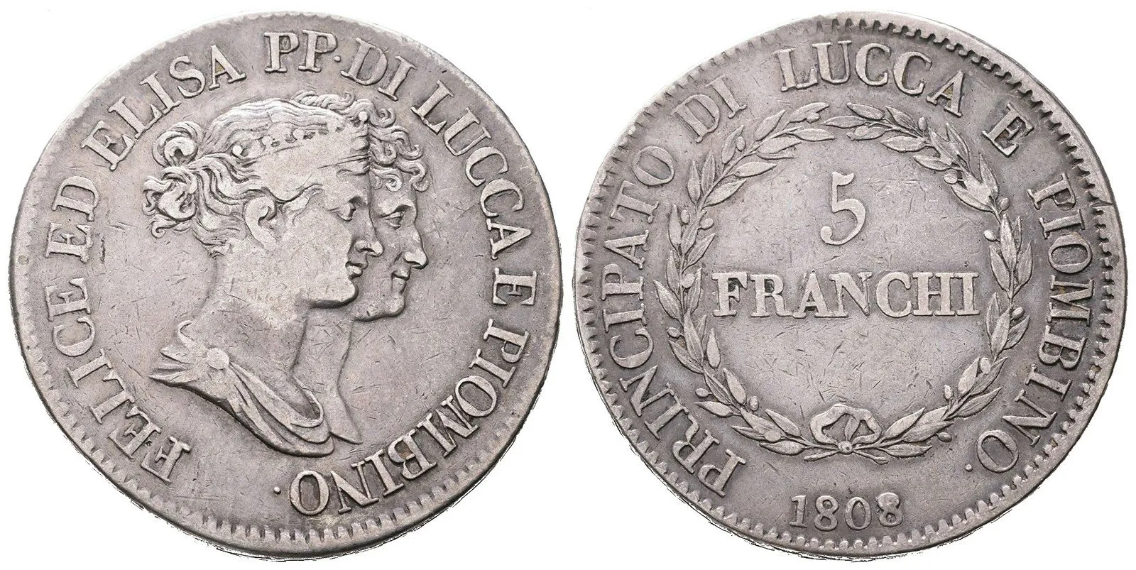 Itálie - knížectví Lucca a Piombino, Felice Baciocchi a Elisa Bonaparte, 1805 - 1814 — 1
