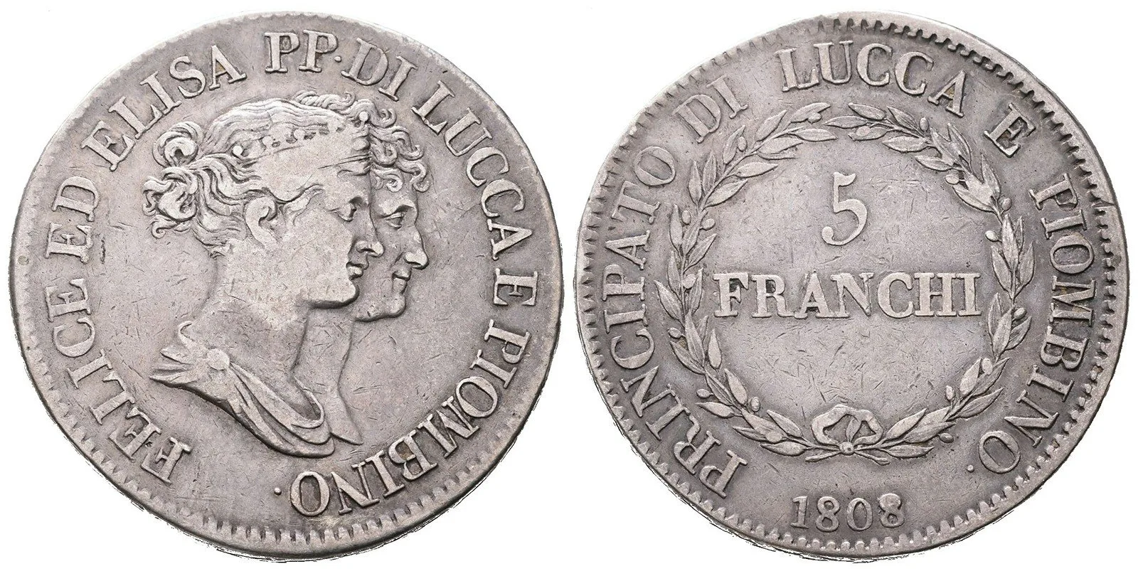 Itálie - knížectví Lucca a Piombino, Felice Baciocchi a Elisa Bonaparte, 1805 - 1814 — 1