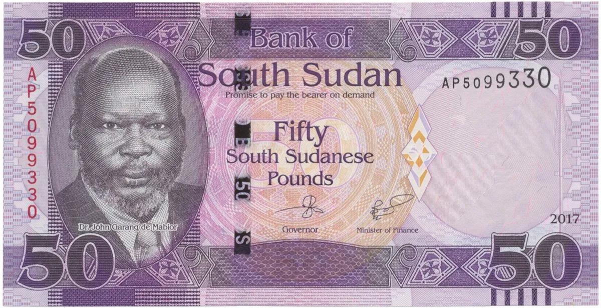 Súdán Jižní, 50 Sudanese Pounds 2017, P.14c