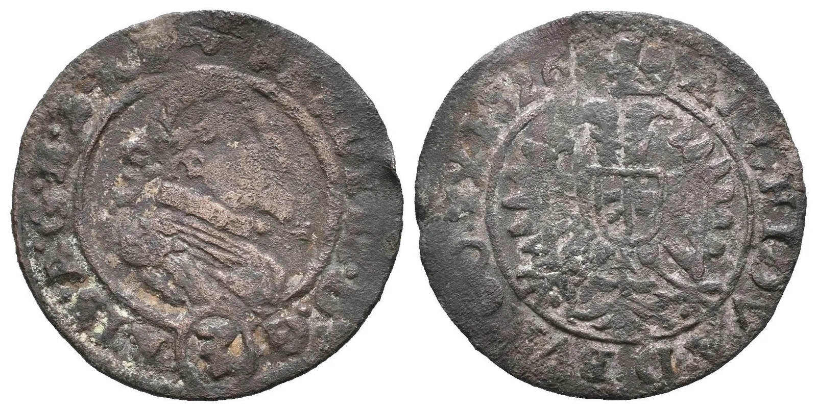 3 Krejcar 1626, Hradec u Opavy-Zwirner, Hal.1139, falsum ke škodě oběhu, — 1