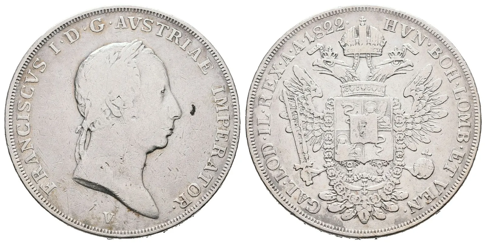 František II., 1/2 Scudo 1822 V