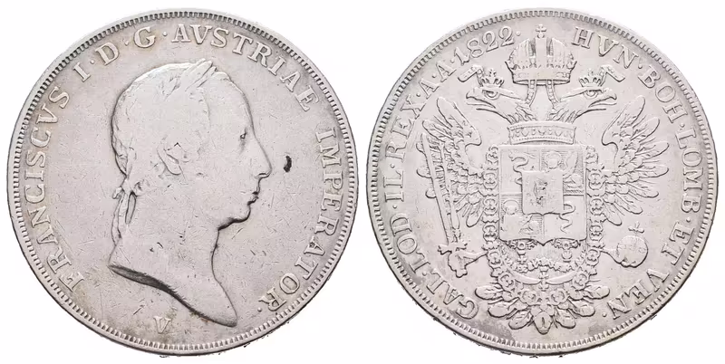 František II., 1/2 Scudo 1822 V