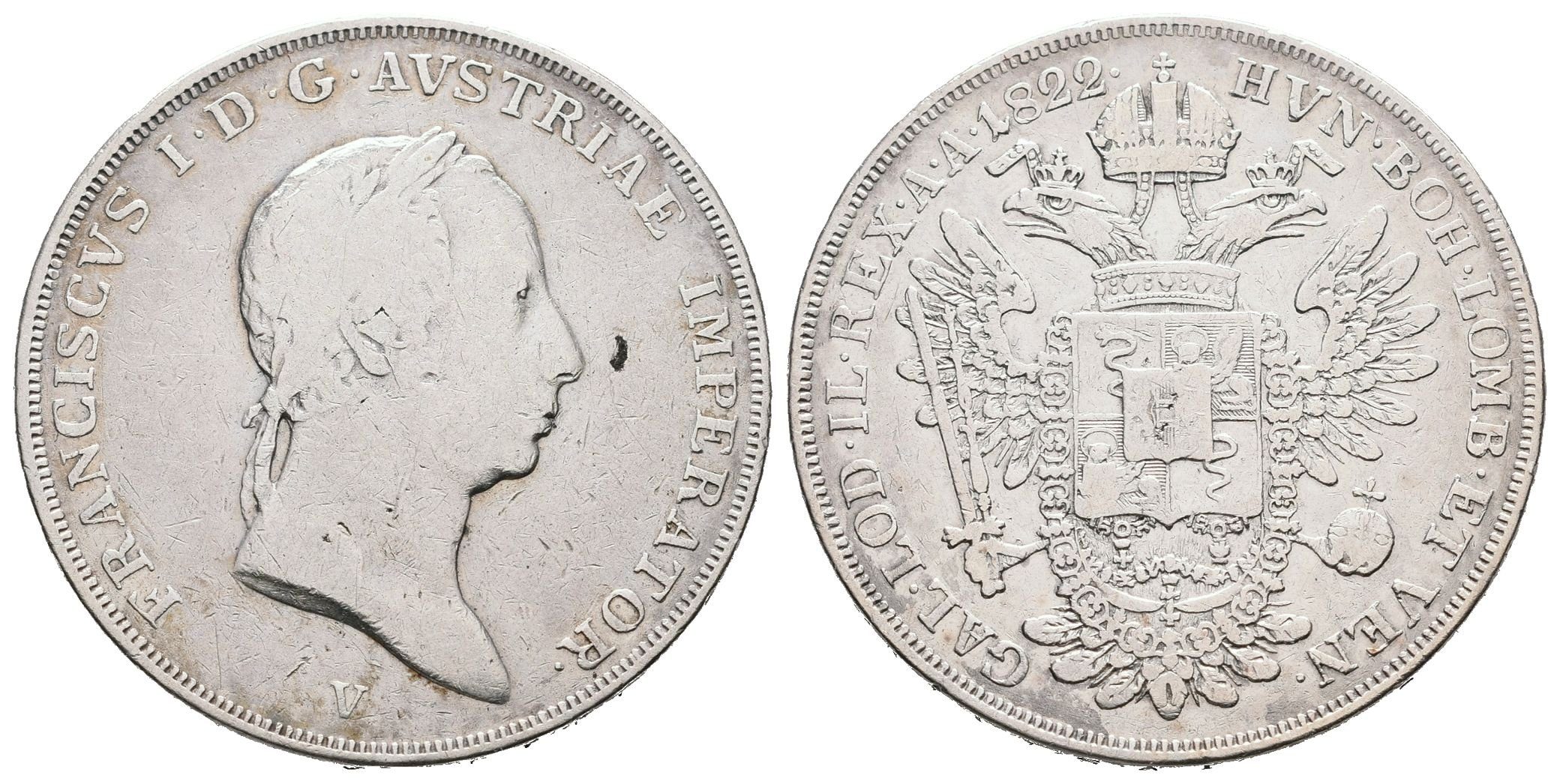 František II., 1/2 Scudo 1822 V