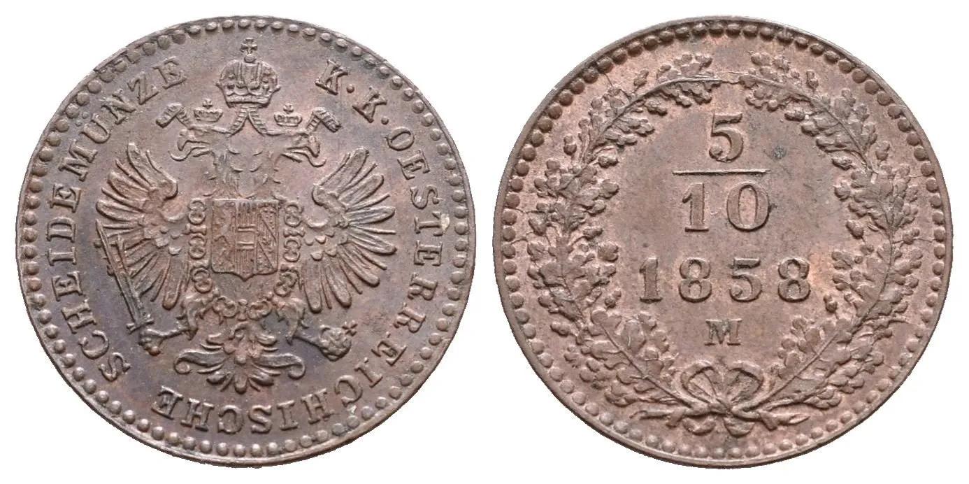 5/10 Krejcar 1858 M