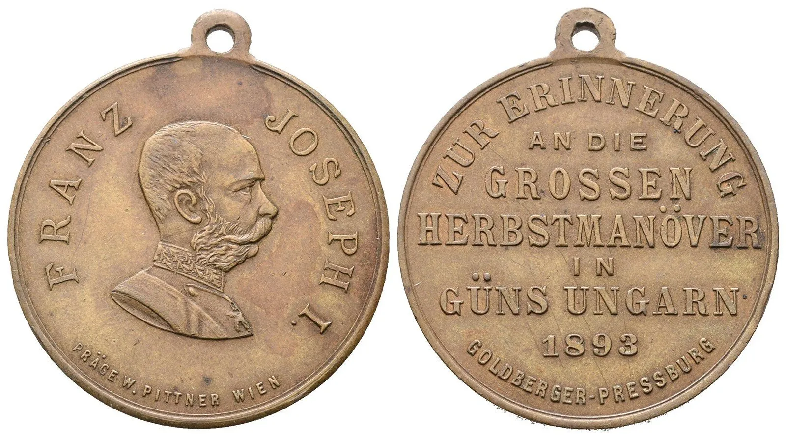 František Josef I., medaile vojenských manévrů — 1