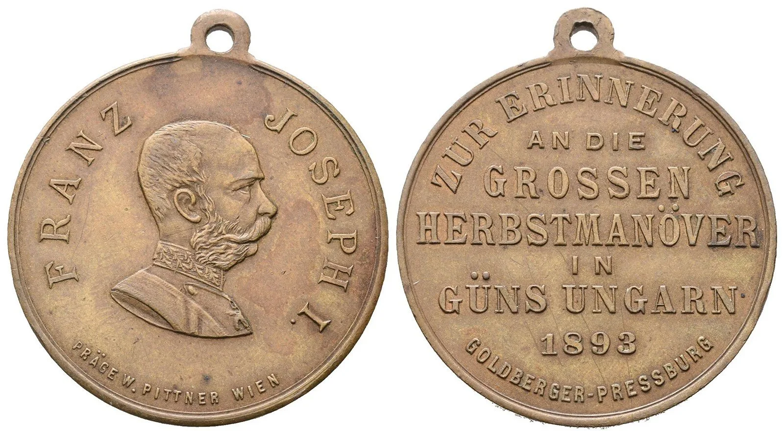 František Josef I., medaile vojenských manévrů — 1