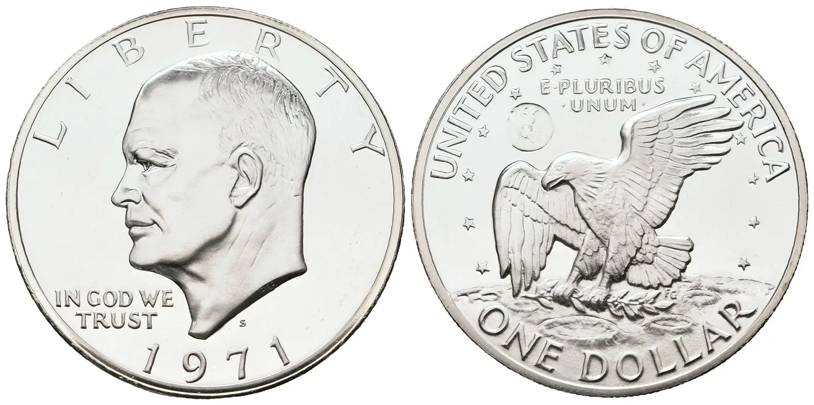 USA, 1 Dollar 1971 S - Dwight D. Eisenhower, PROOF