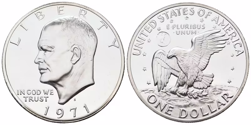 USA, 1 Dollar 1971 S - Dwight D. Eisenhower, PROOF