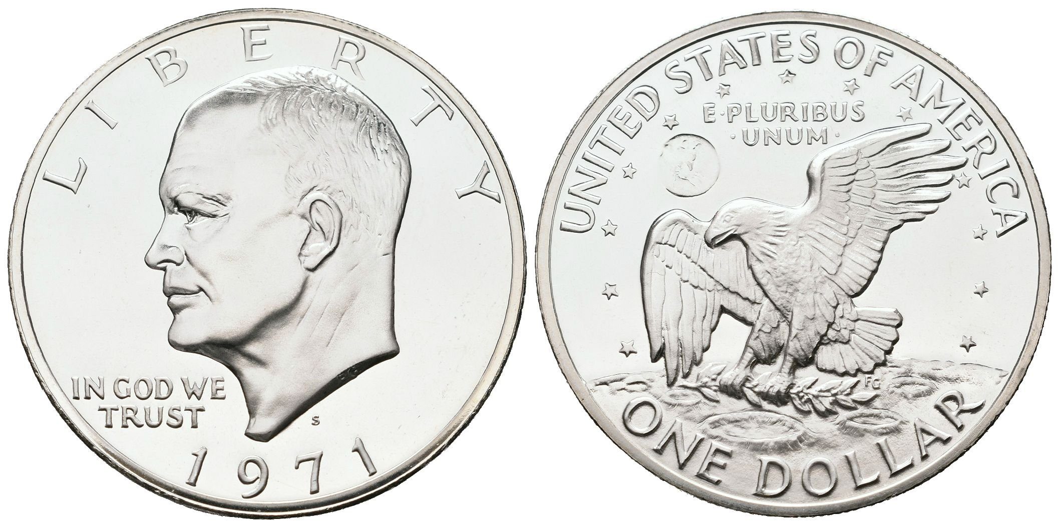 USA, 1 Dollar 1971 S - Dwight D. Eisenhower, PROOF