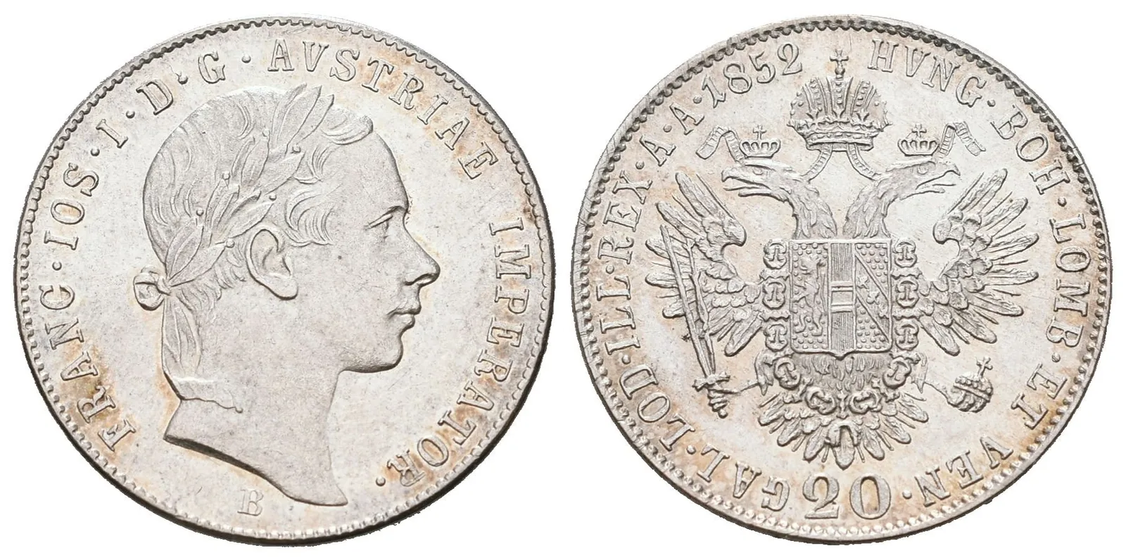 20 Krejcar 1852 B