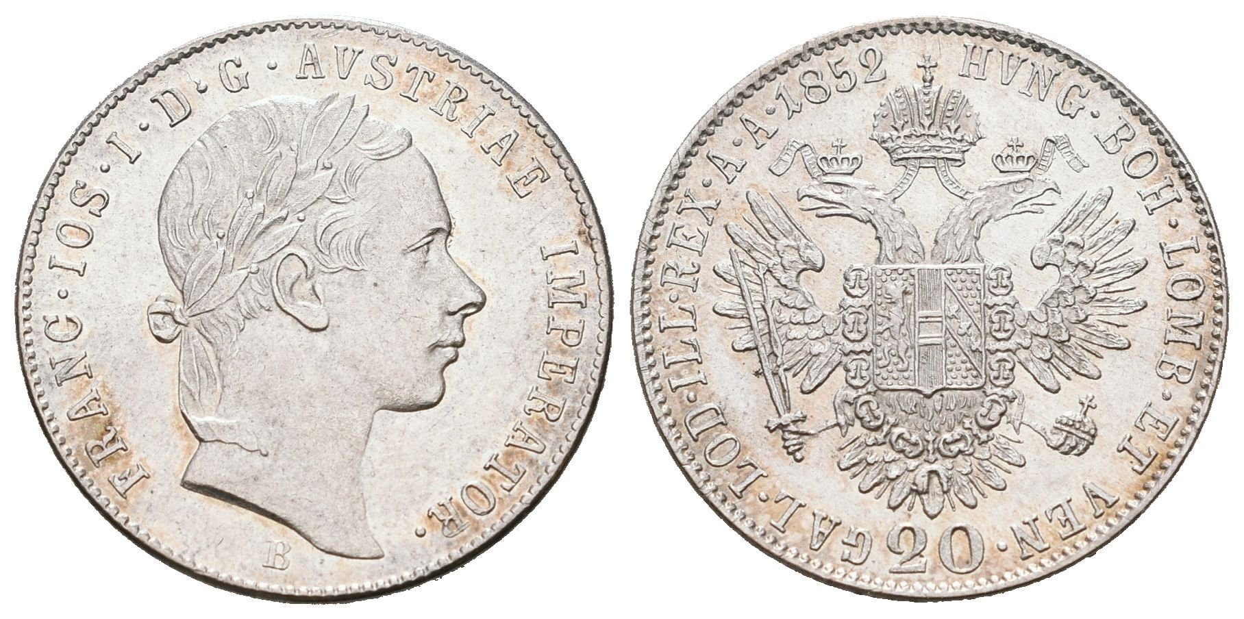 20 Krejcar 1852 B