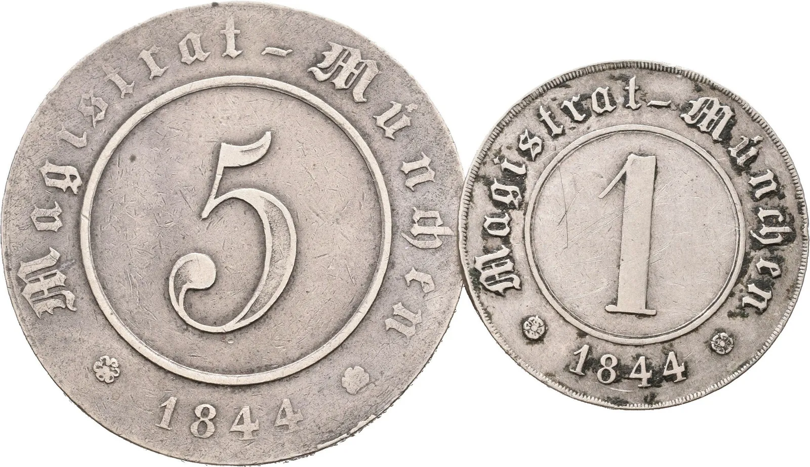 AE Tržní známky (Schrannen-Gebührmarken) 1844 - magistrát města Mnichova, — 1