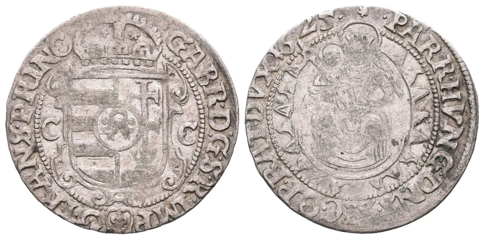 Groš (5 Denár) 1625 CC, Košice, Husz.435, pěkná zachovalost, patina, exc. — 1