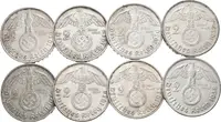 Soubor mincí 2 Marka 1937 A, 1938 A,B, 1939 A, D, — 2