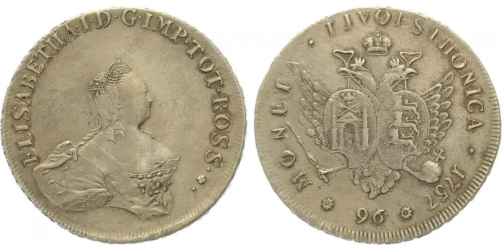 Ražby pro Livonsko - Estonsko, Alžběta, 1741 - 1762 — 1