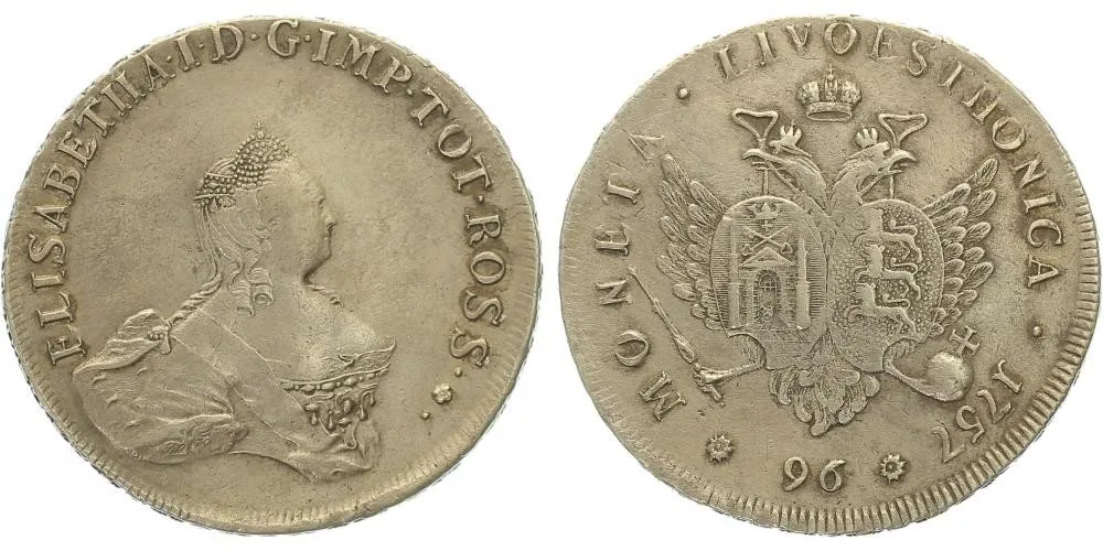 Ražby pro Livonsko - Estonsko, Alžběta, 1741 - 1762 — 1