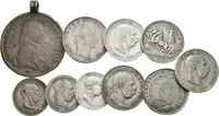 Soubor stříbrných mincí - Zlatník 1861 A, 20 Krejcar 1815 A, Tolar 1759 - Salzburg, — 1