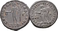 Follis, Siscia, 296, Rv: GENIO POPVLI ROMANI, stojící Genius zleva drží pateru — 2