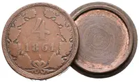 4 Krejcar 1861 A - Šroubovací