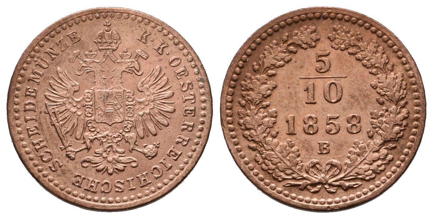 5/10 Krejcar 1858 B