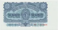 Československo, 3 Koruna 1953, tisk Praha, série PS, Hej.90b