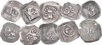 Soubor mincí - Pfennig, minc. Öttingen, Majuskulní gotické L / Öttingenský — 2