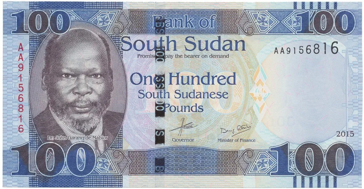 Súdán Jižní, 100 Sudanese Pounds 2015, P.15a