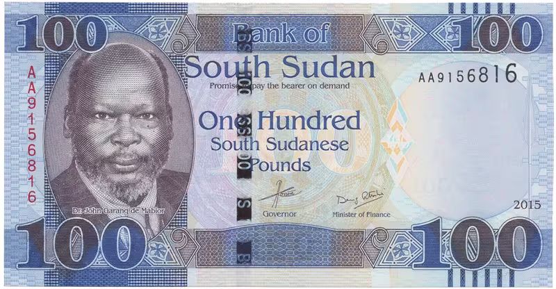 Súdán Jižní, 100 Sudanese Pounds 2015, P.15a