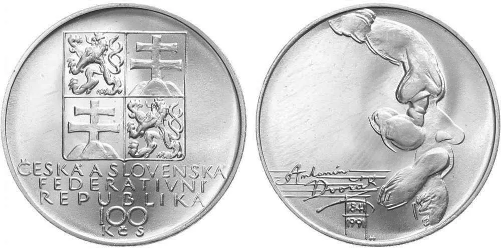 100 Kčs 1991 - Antonín Dvořák
