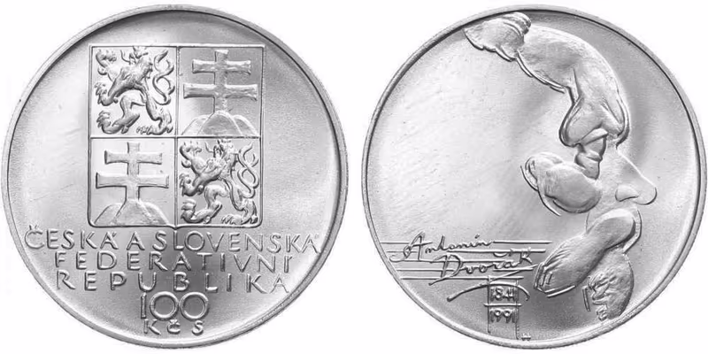 100 Kčs 1991 - Antonín Dvořák
