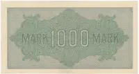 Německo, 1000 Mark 1922, vod. Hakensterne, černé 6-místné číslo, Ro.75b - fotografie 2