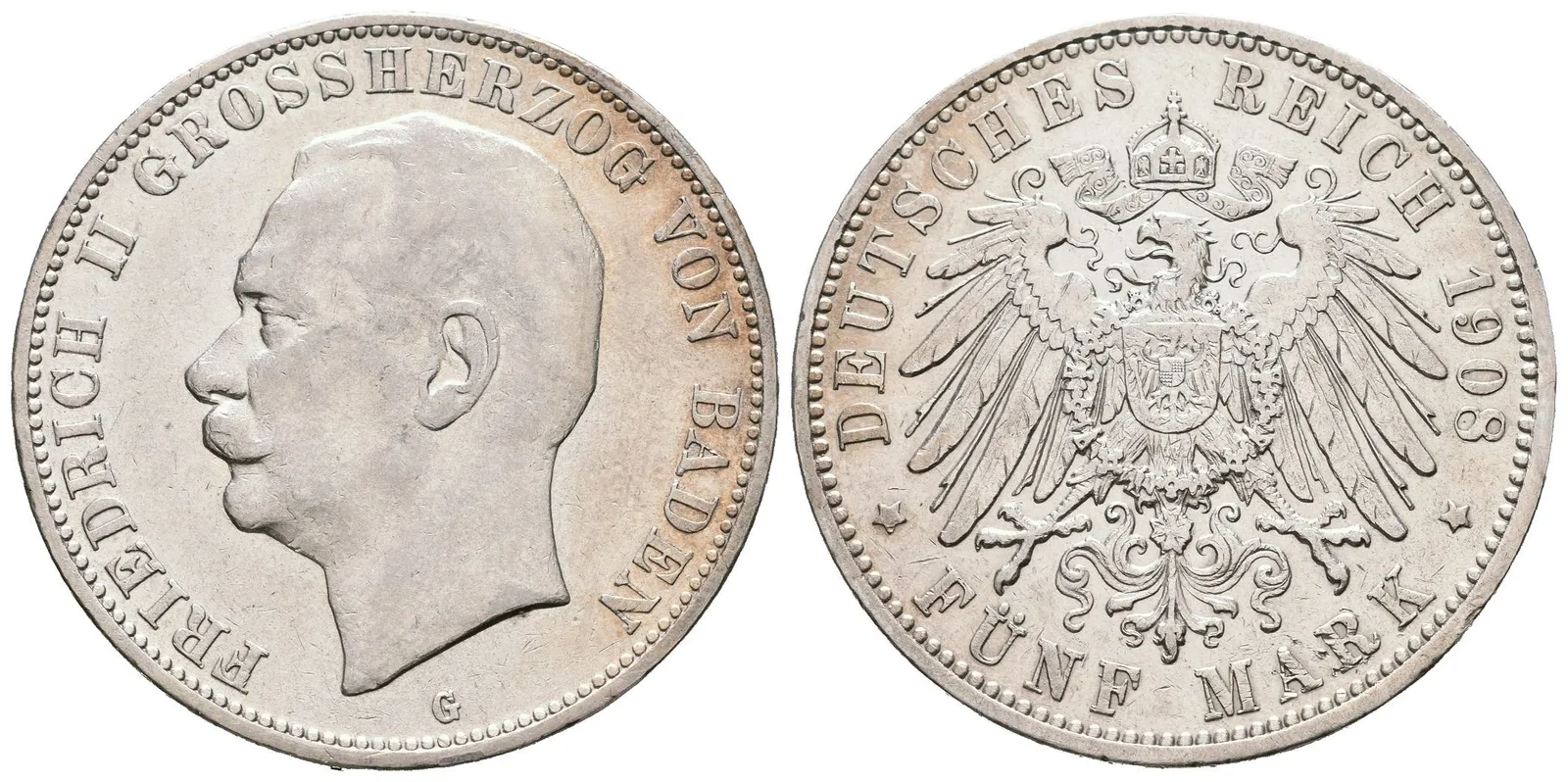 Baden, 5 Marka 1908 G