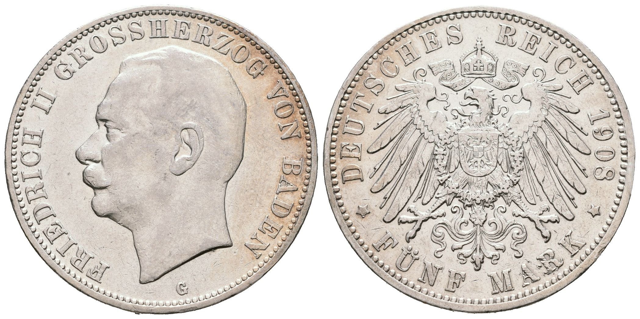 Baden, 5 Marka 1908 G