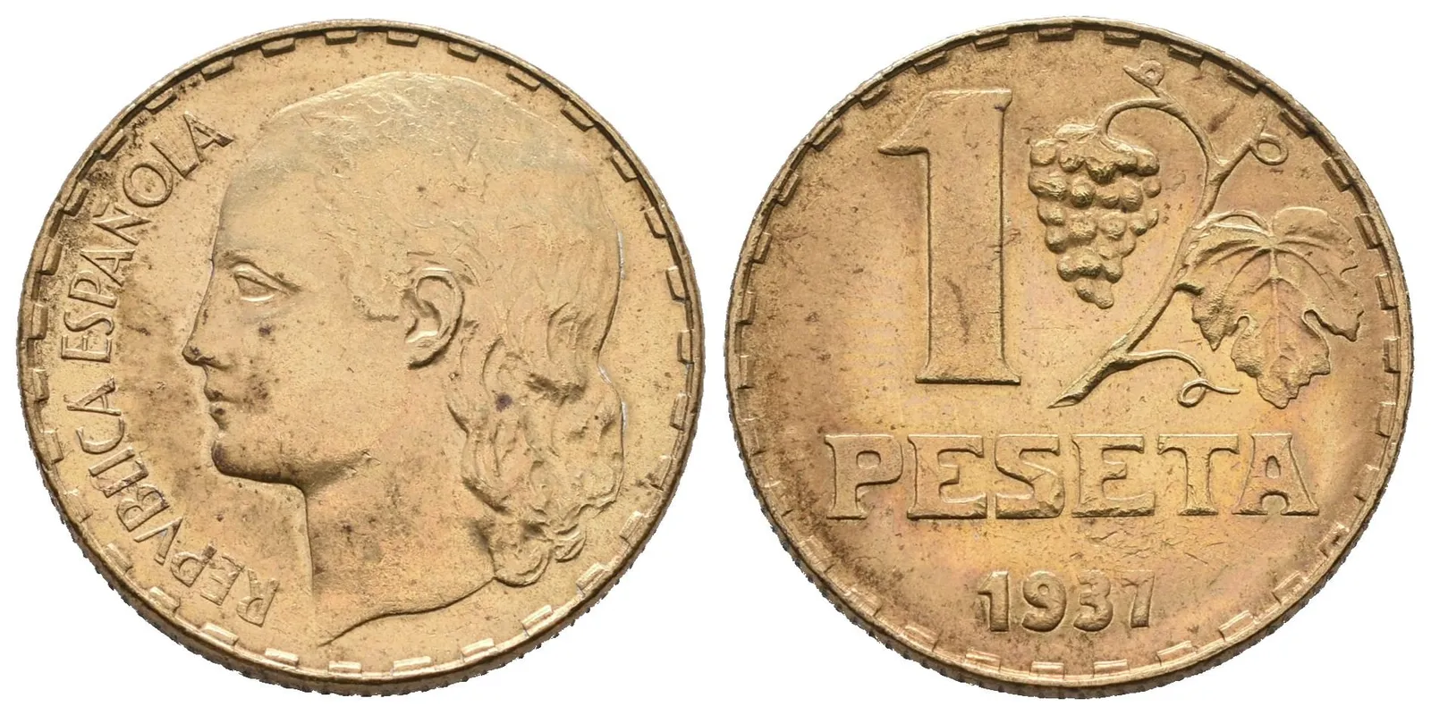Španělsko, 1 Peseta 1937