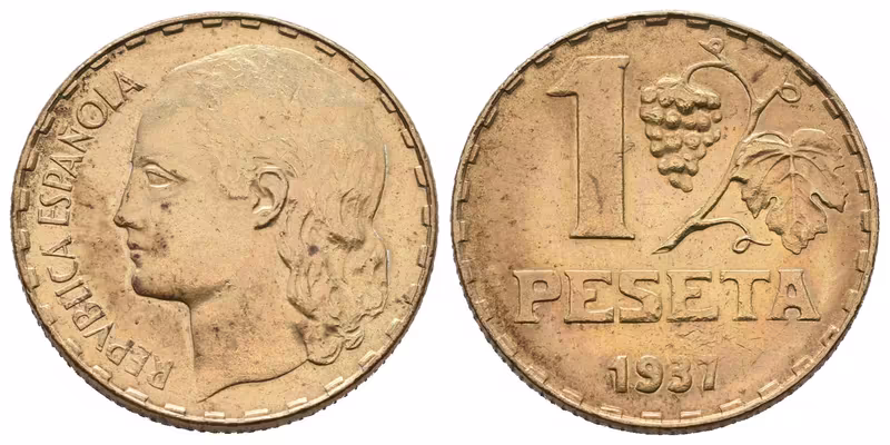 Španělsko, 1 Peseta 1937